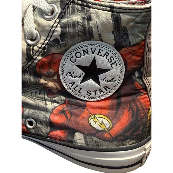 Converse DC Comics Chuck Taylor All Star High Top‎ Shoes Flash Men's 6/Women's 8 - Picture 9 of 13